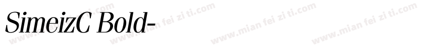 SimeizC Bold字体转换